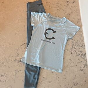 Equestrian Club breeches and top set. Top medium. Breeches small